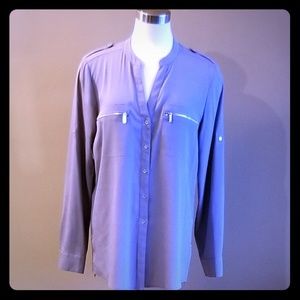 GRAY CALVIN KLEIN BLOUSE